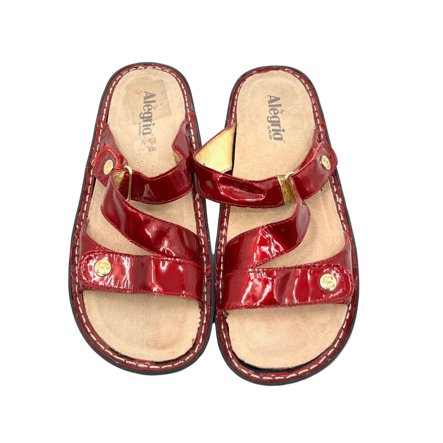 Alegria Patent Leather Sandals