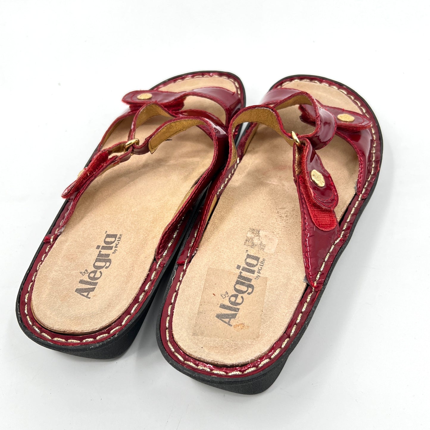 Alegria Patent Leather Sandals