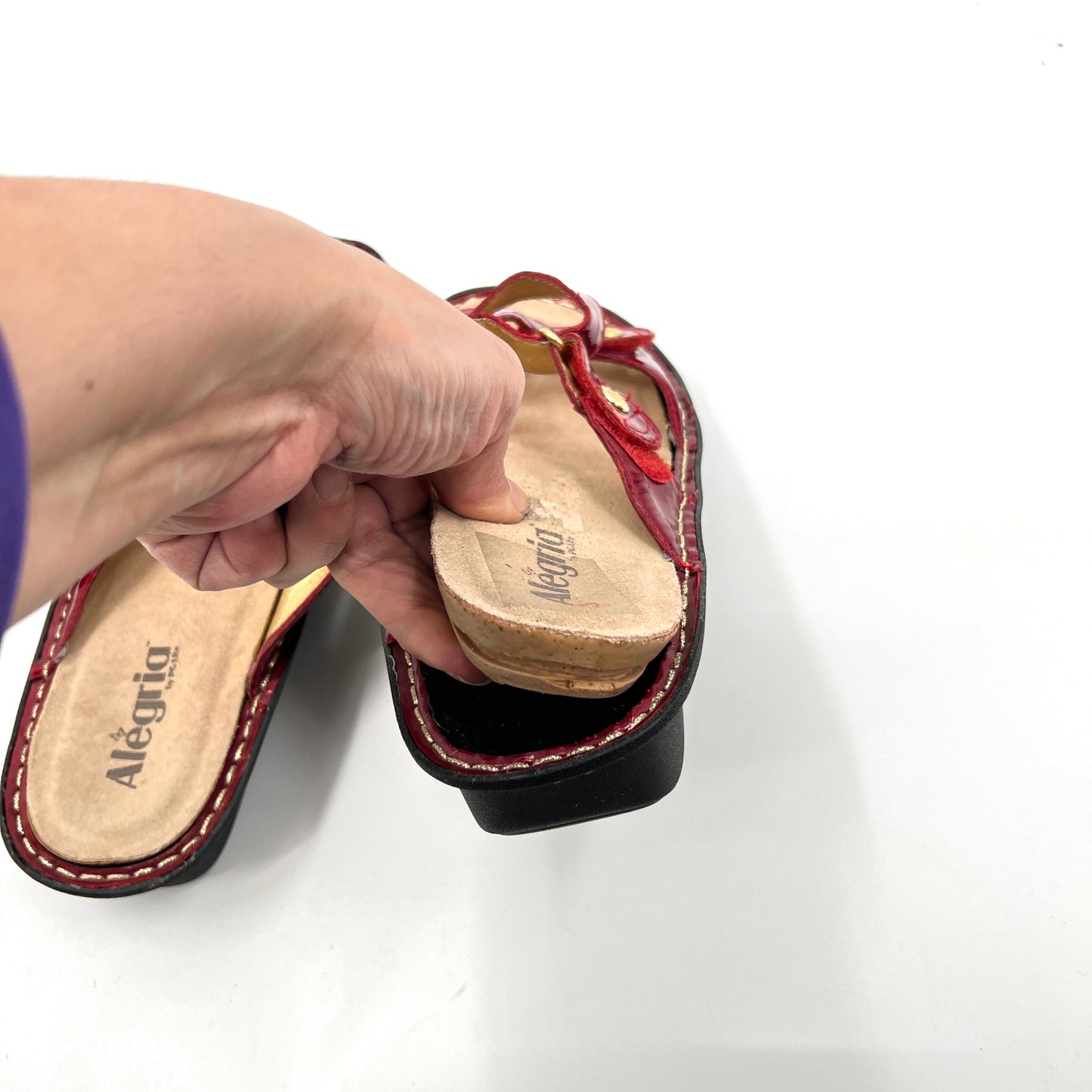 Alegria Patent Leather Sandals