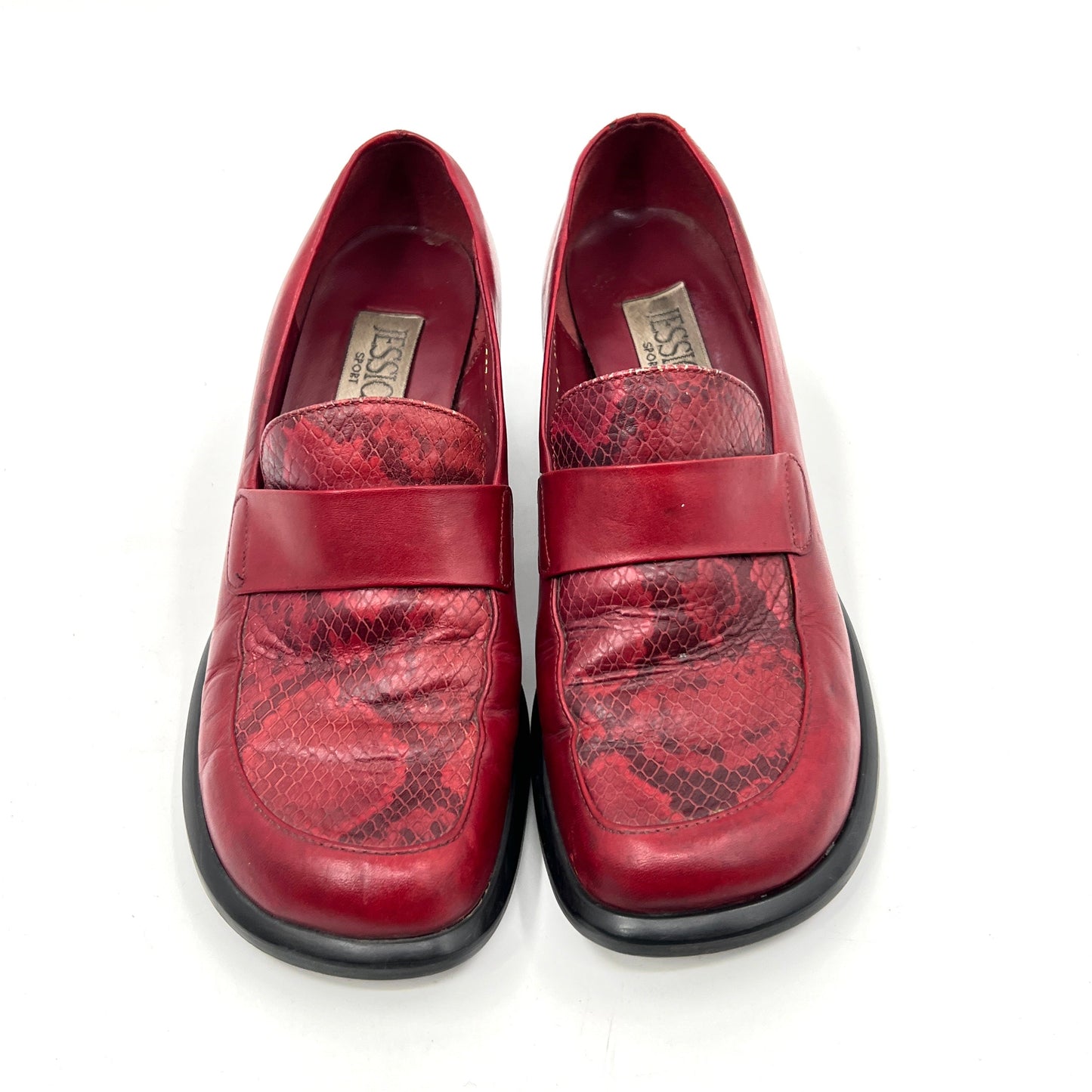 Vintage Square Toe Leather Shoes