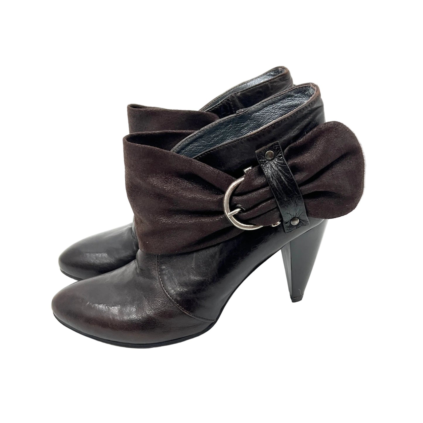 Y2K Miss Sixty Leather Heel Booties