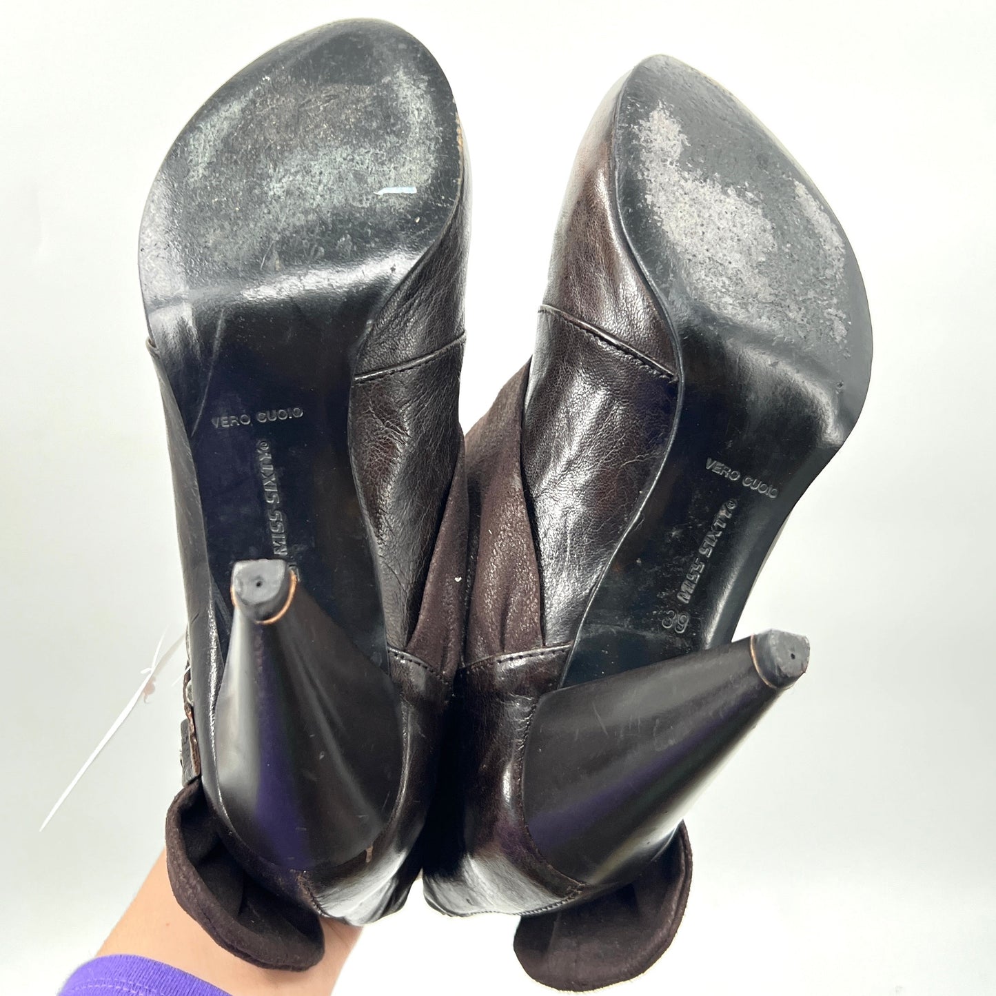 Y2K Miss Sixty Leather Heel Booties