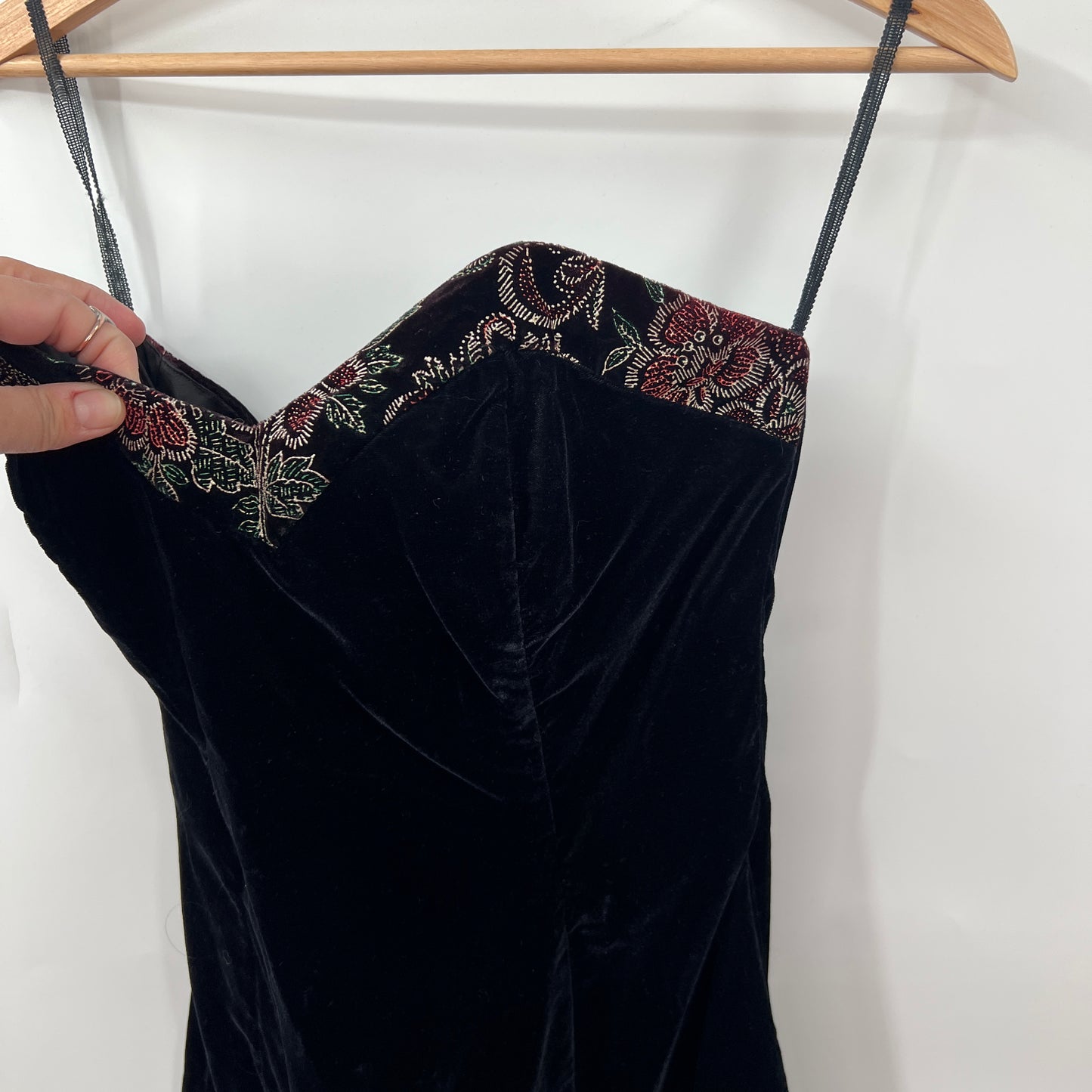 Vintage Scott McClintock Strapless Velvet Dress