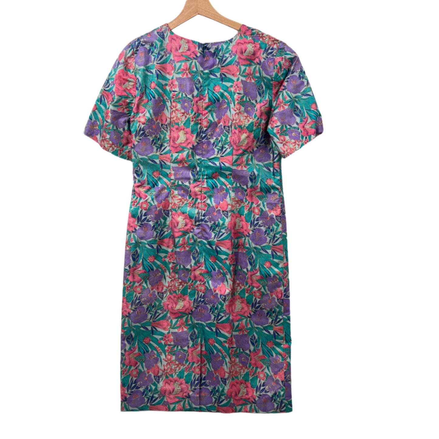 Vintage Floral Faux Wrap Dress