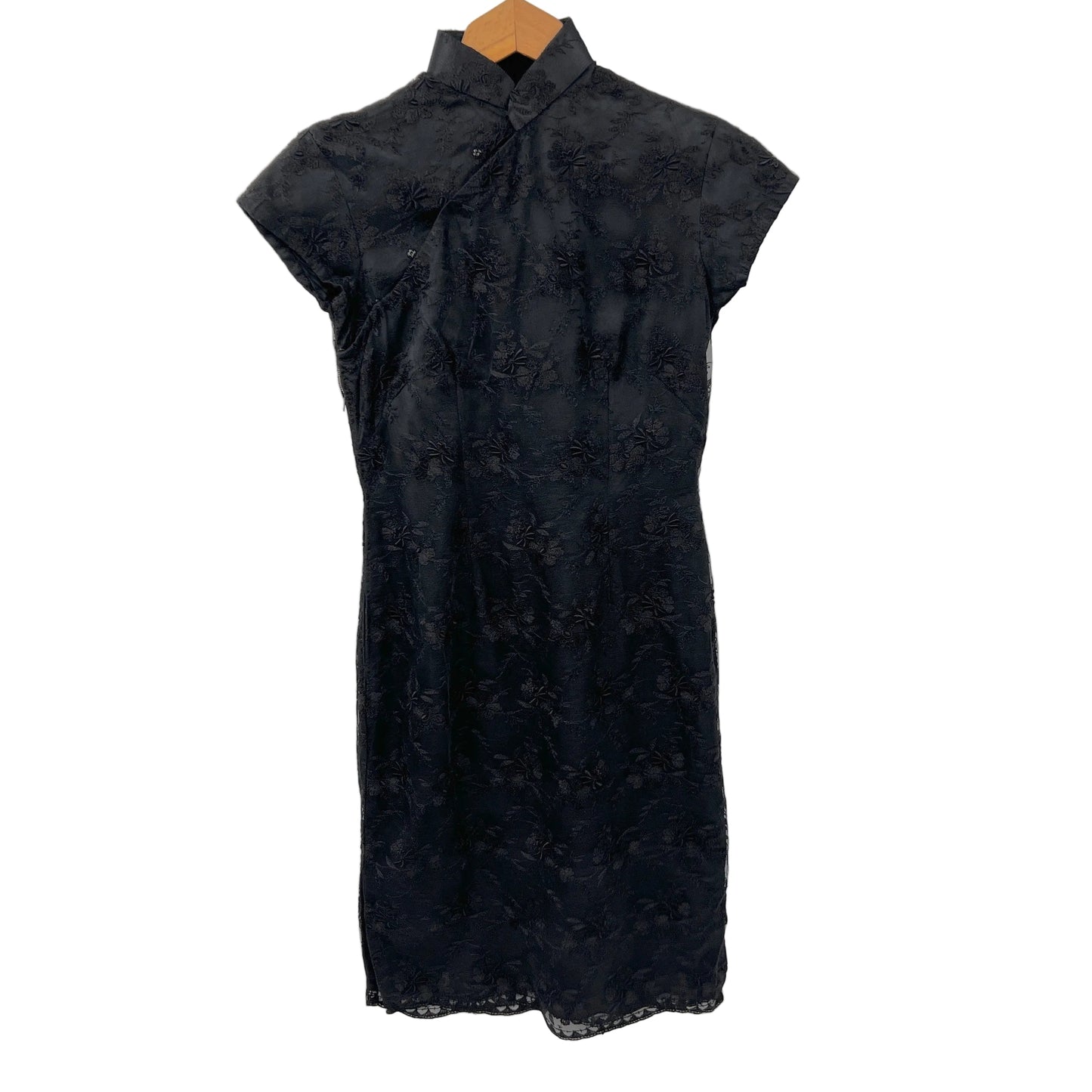Vintage Lace Handmade Cheongsam Mini Dress