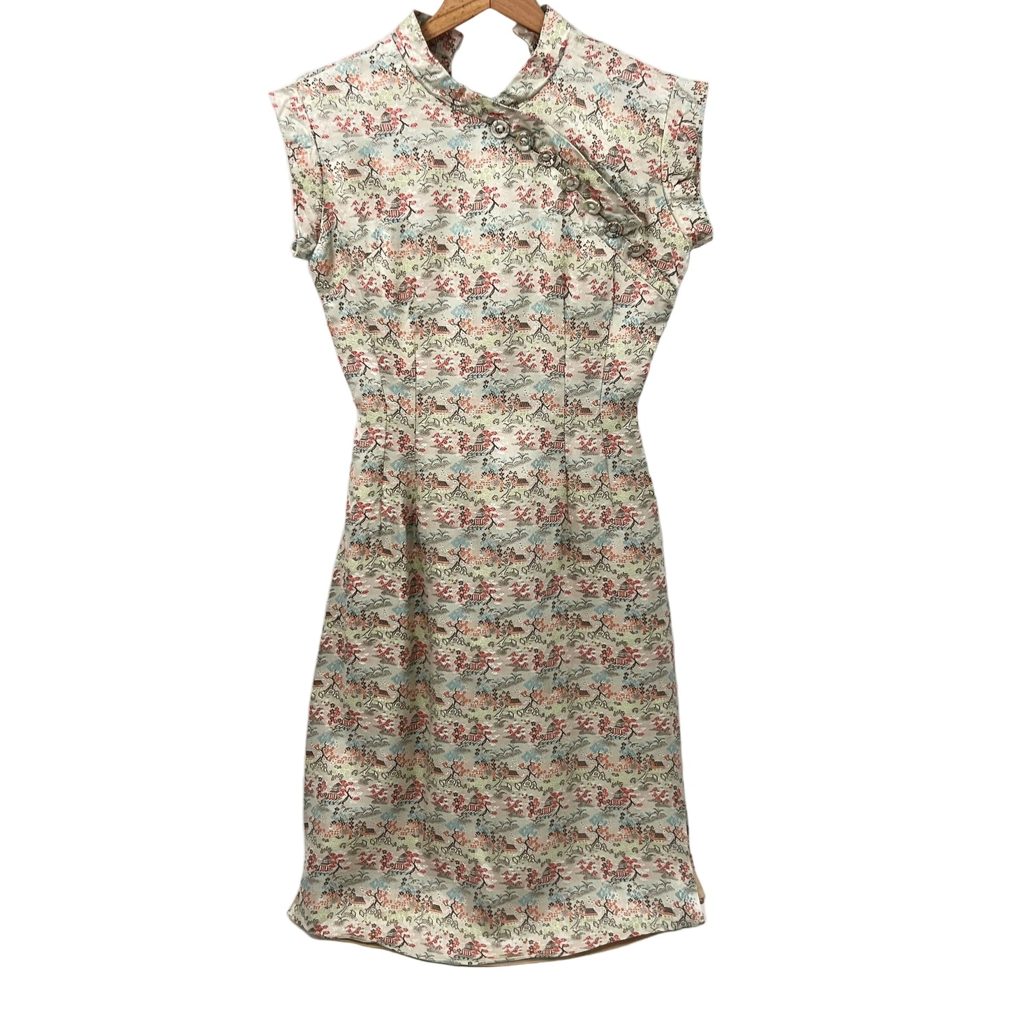 Vintage Cheongsam Village Print  Dress/Tunic