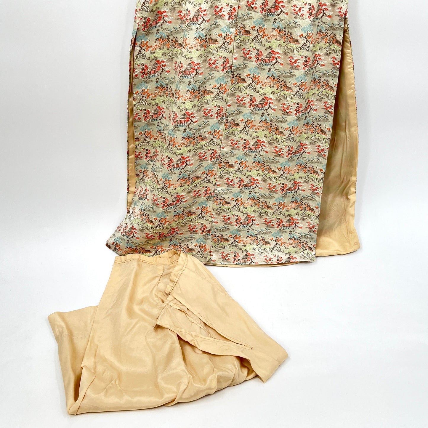 Vintage Cheongsam Village Print  Dress/Tunic