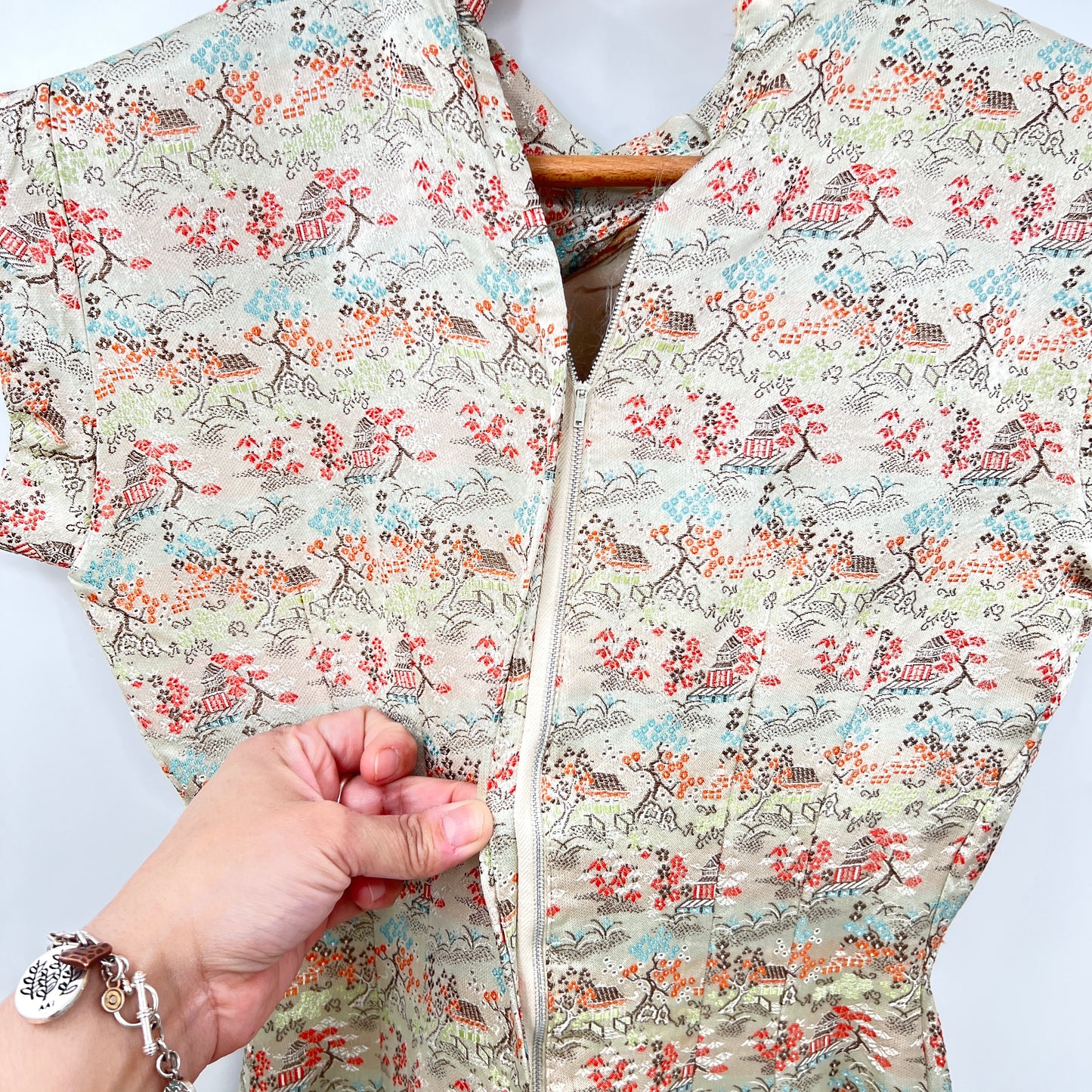 Vintage Cheongsam Village Print  Dress/Tunic