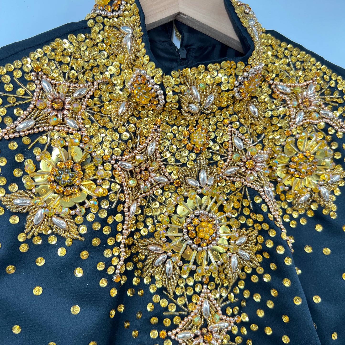 Vintage Cheonsang Intricate Beading Dress/Tunic Black