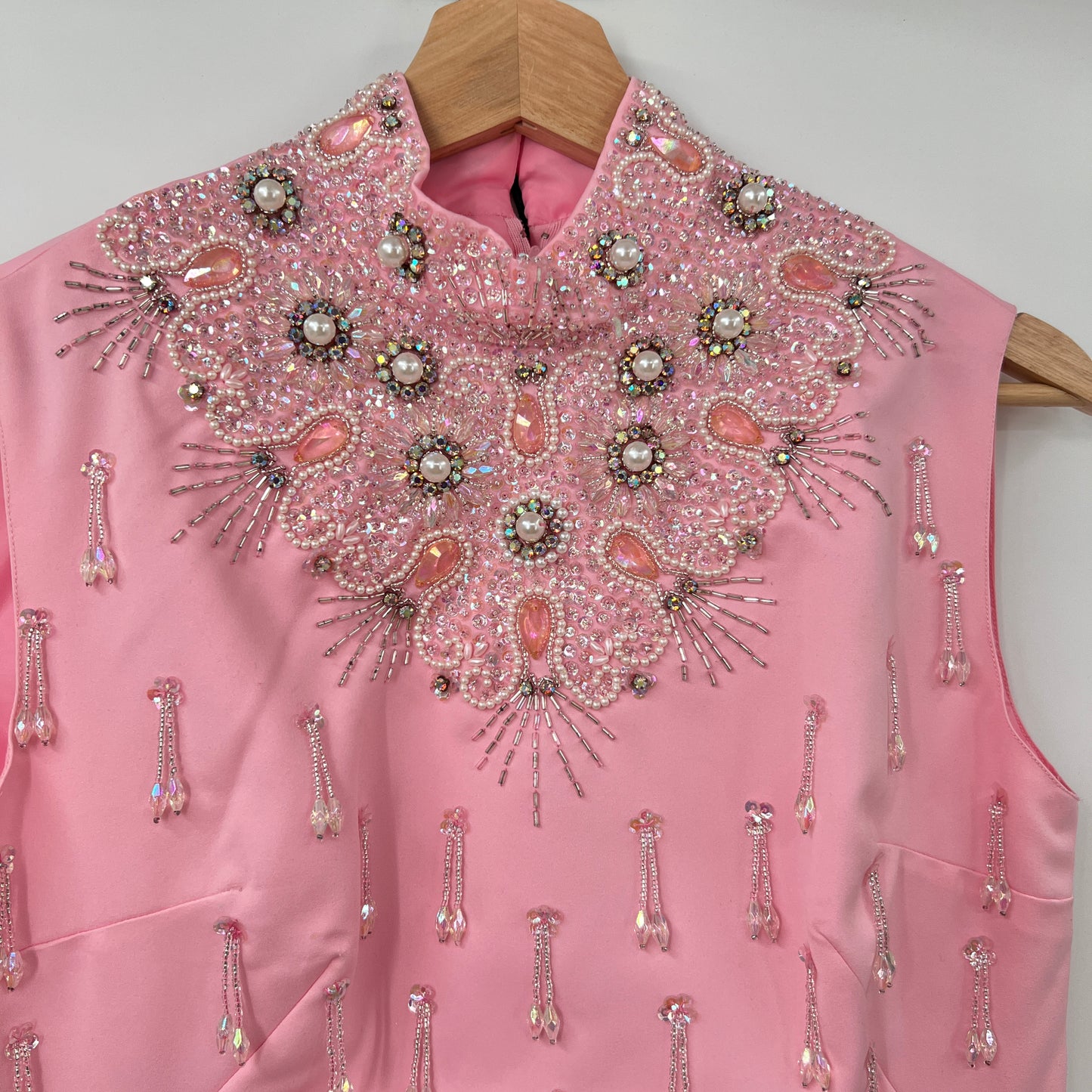 Vintage Cheonsang Embelished Dress/Tunic Pink
