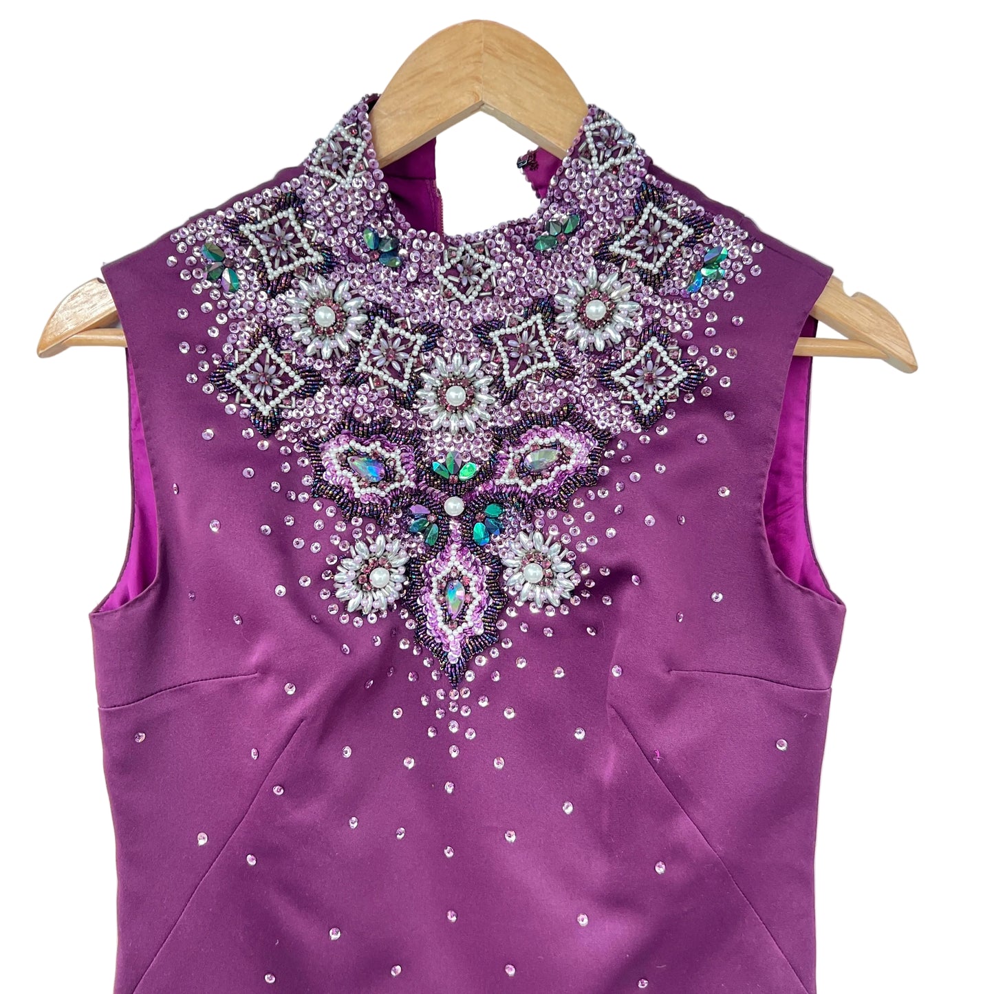 Vintage Cheonsang Intricate Embelish Dress/Tunic Purple