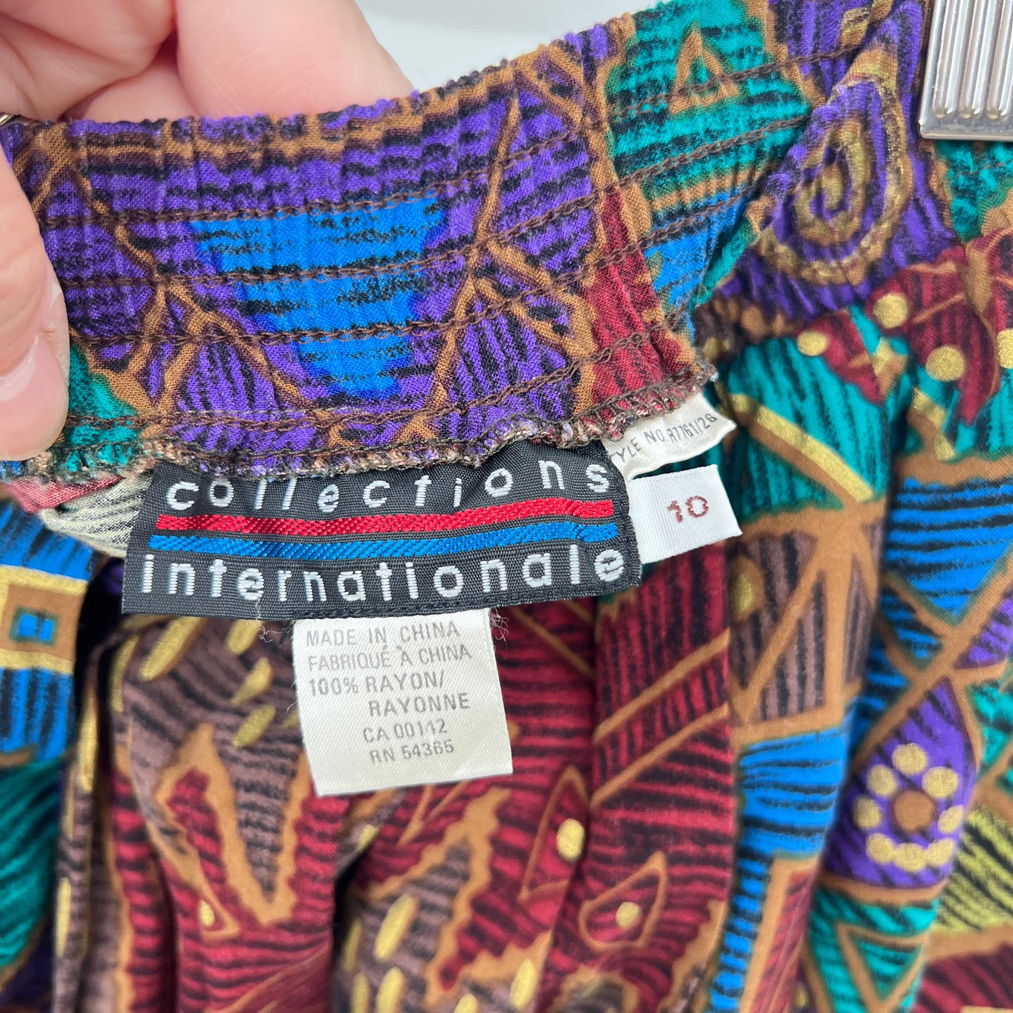 Vintage Collections Bold Print Midi Skirt