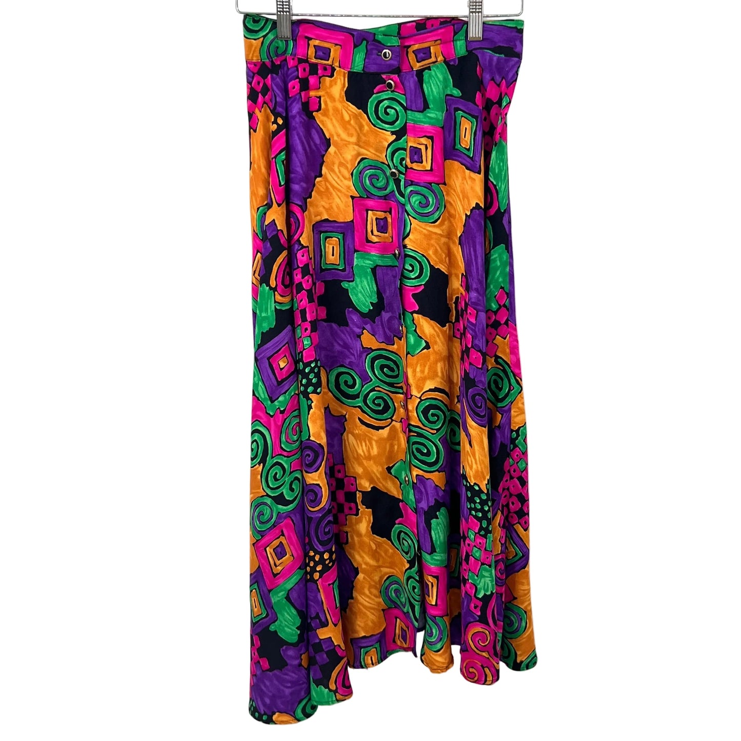 Vintage XXVI Bold Print Midi Skirt