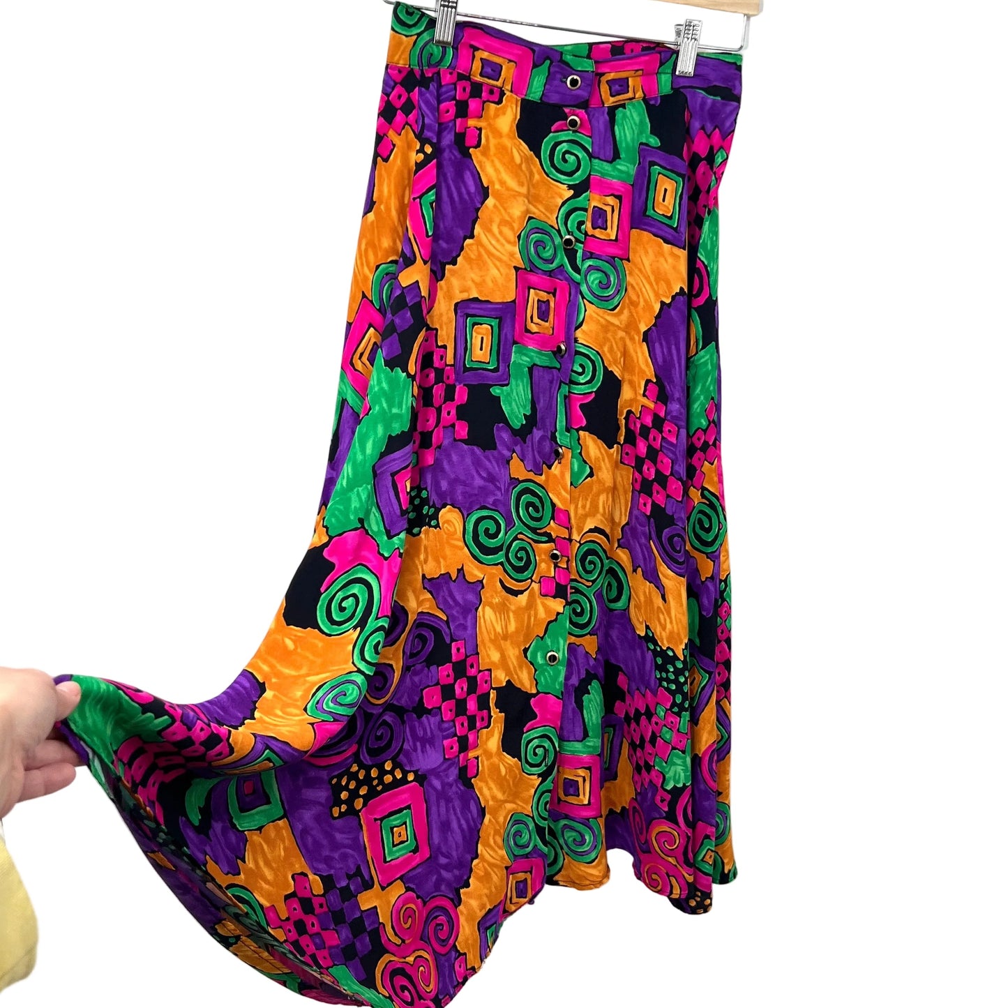 Vintage XXVI Bold Print Midi Skirt