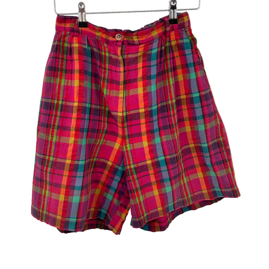 Vintage Great Lake Cotton Plaid Shorts