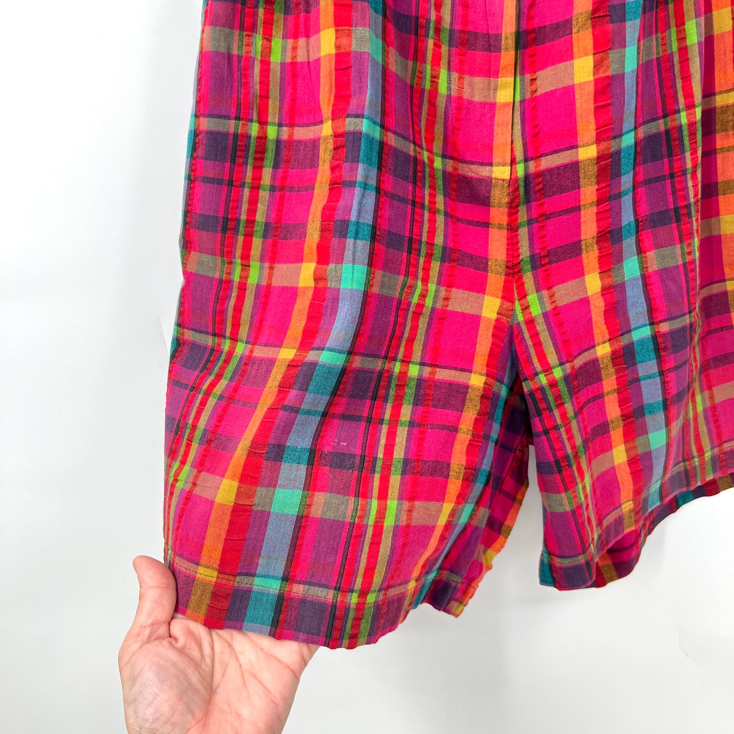 Vintage Great Lake Cotton Plaid Shorts
