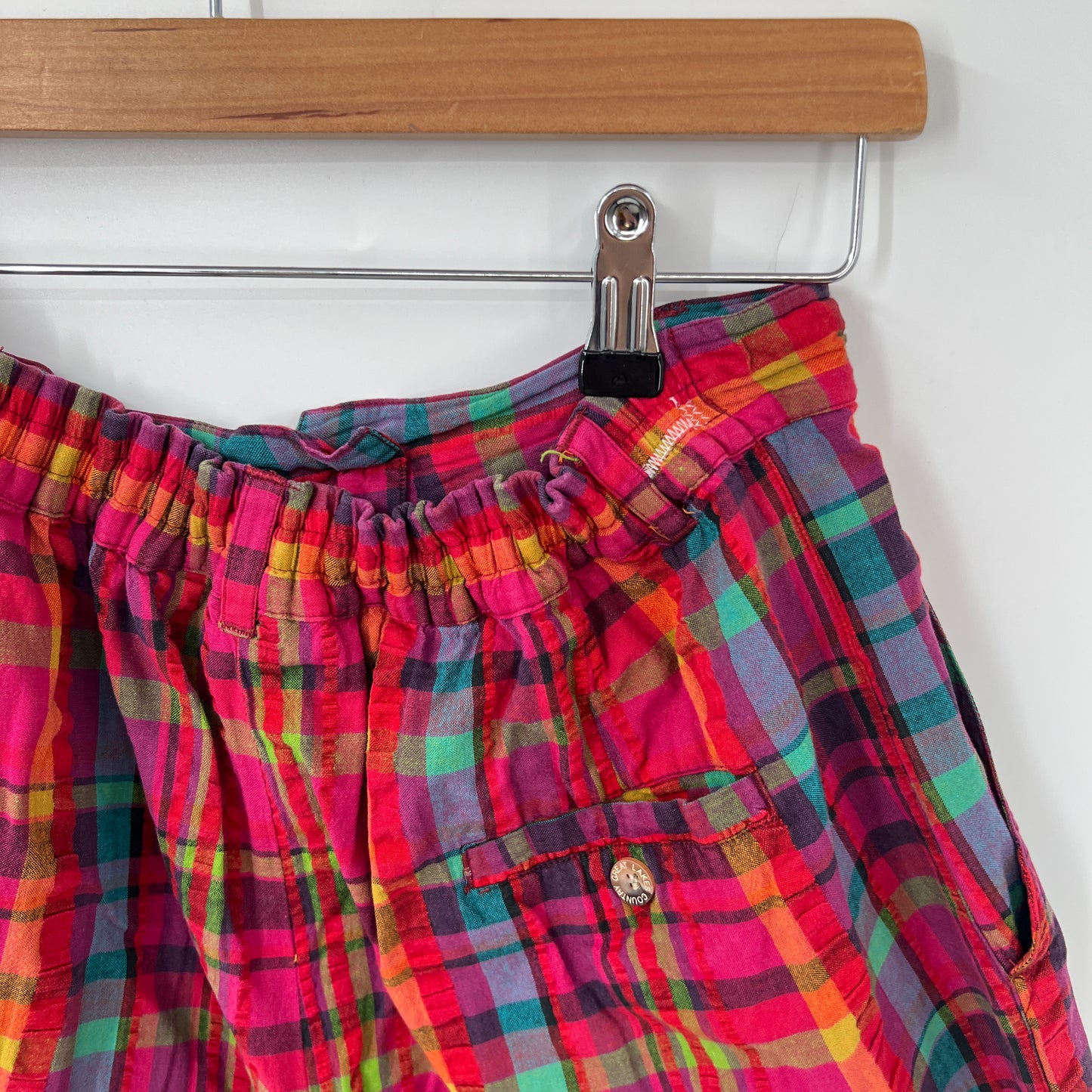 Vintage Great Lake Cotton Plaid Shorts