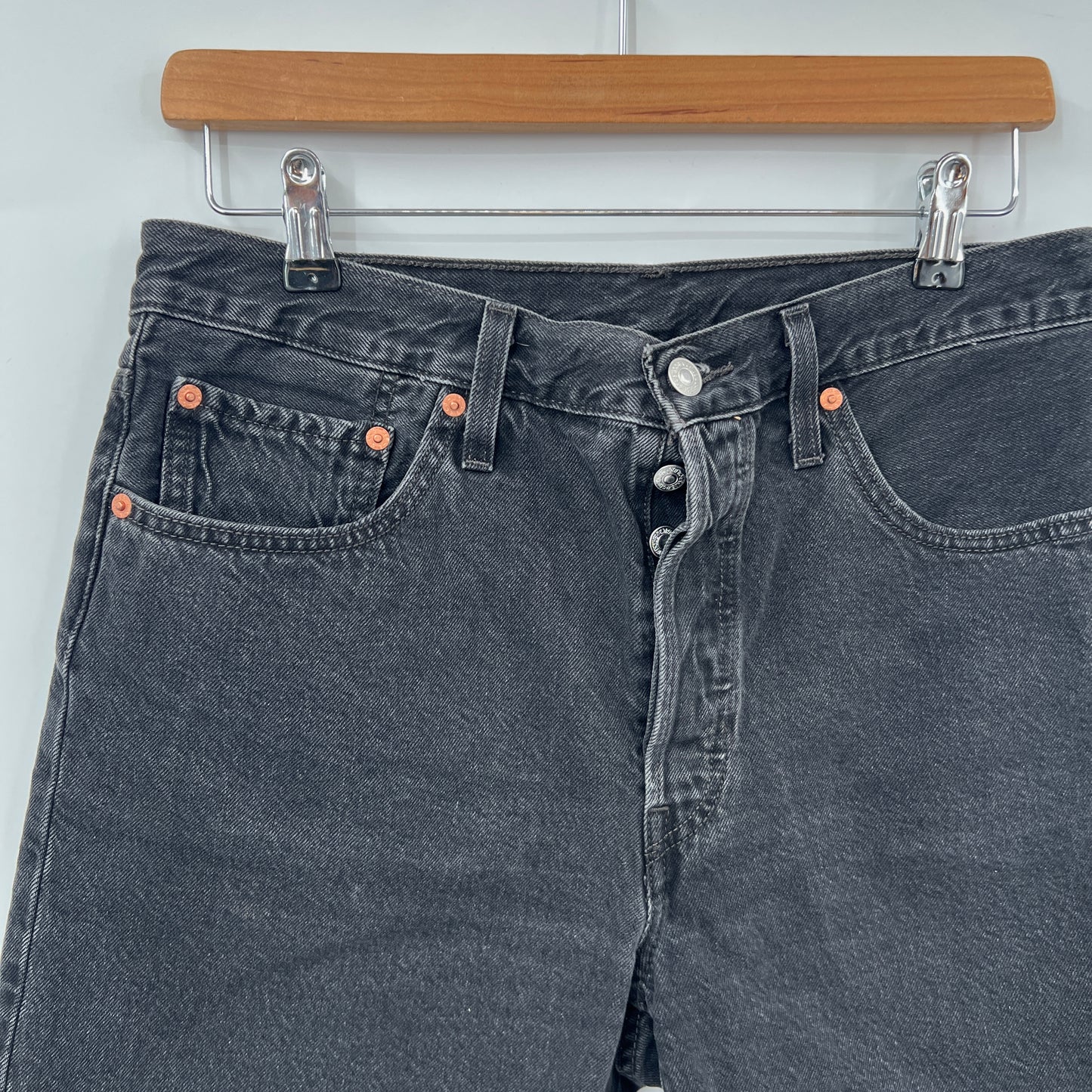 Levi's 501 Black Denim Shorts