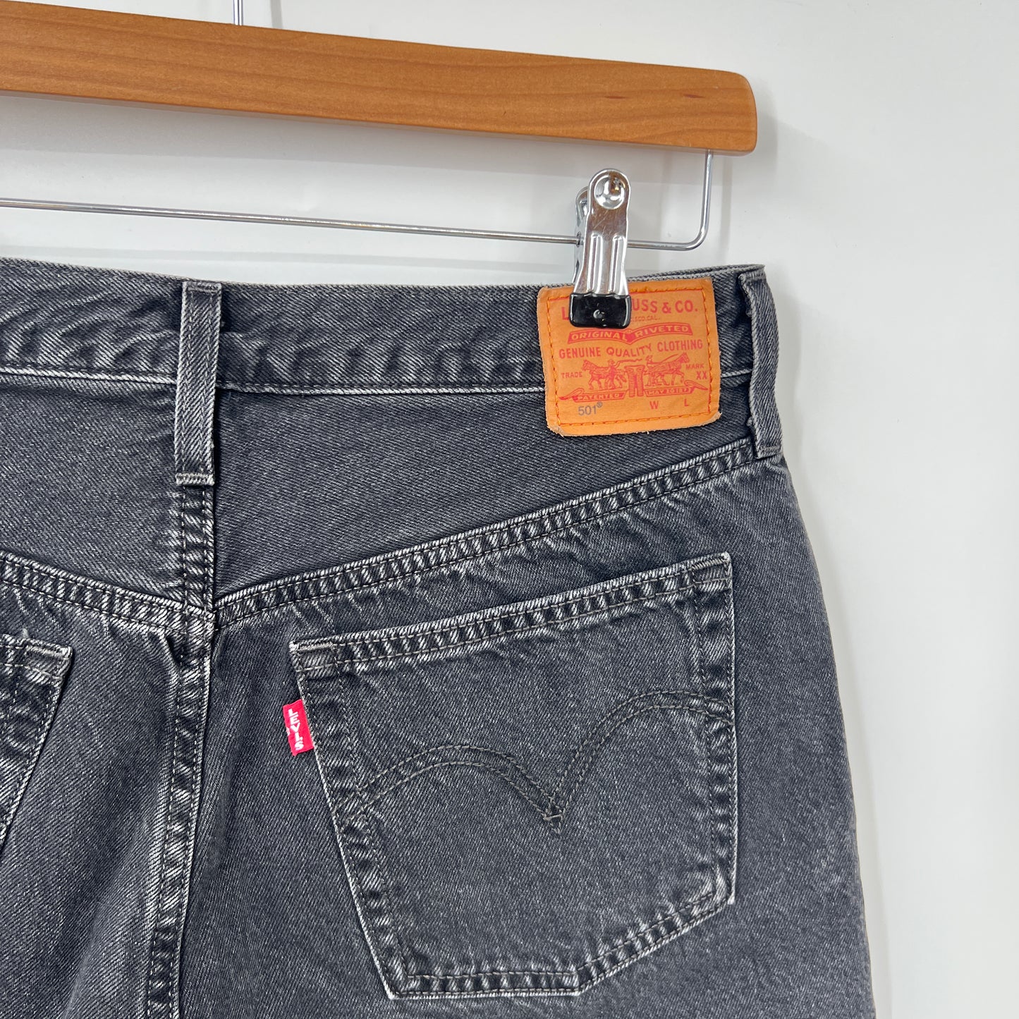 Levi's 501 Black Denim Shorts