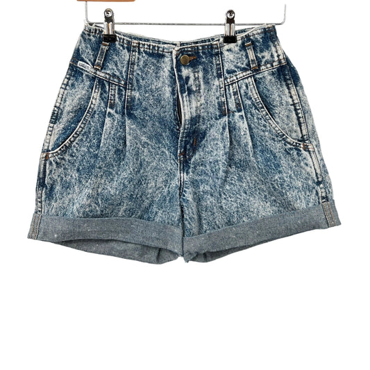 Vintage Chic Acid Wash Denim Shorts