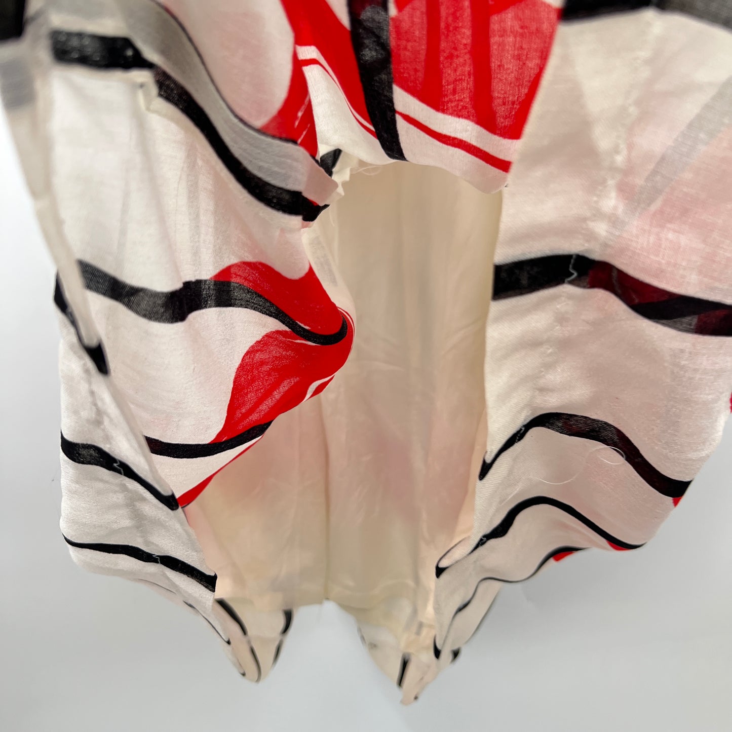 Vintage Pleaded Abstract Print Skirt