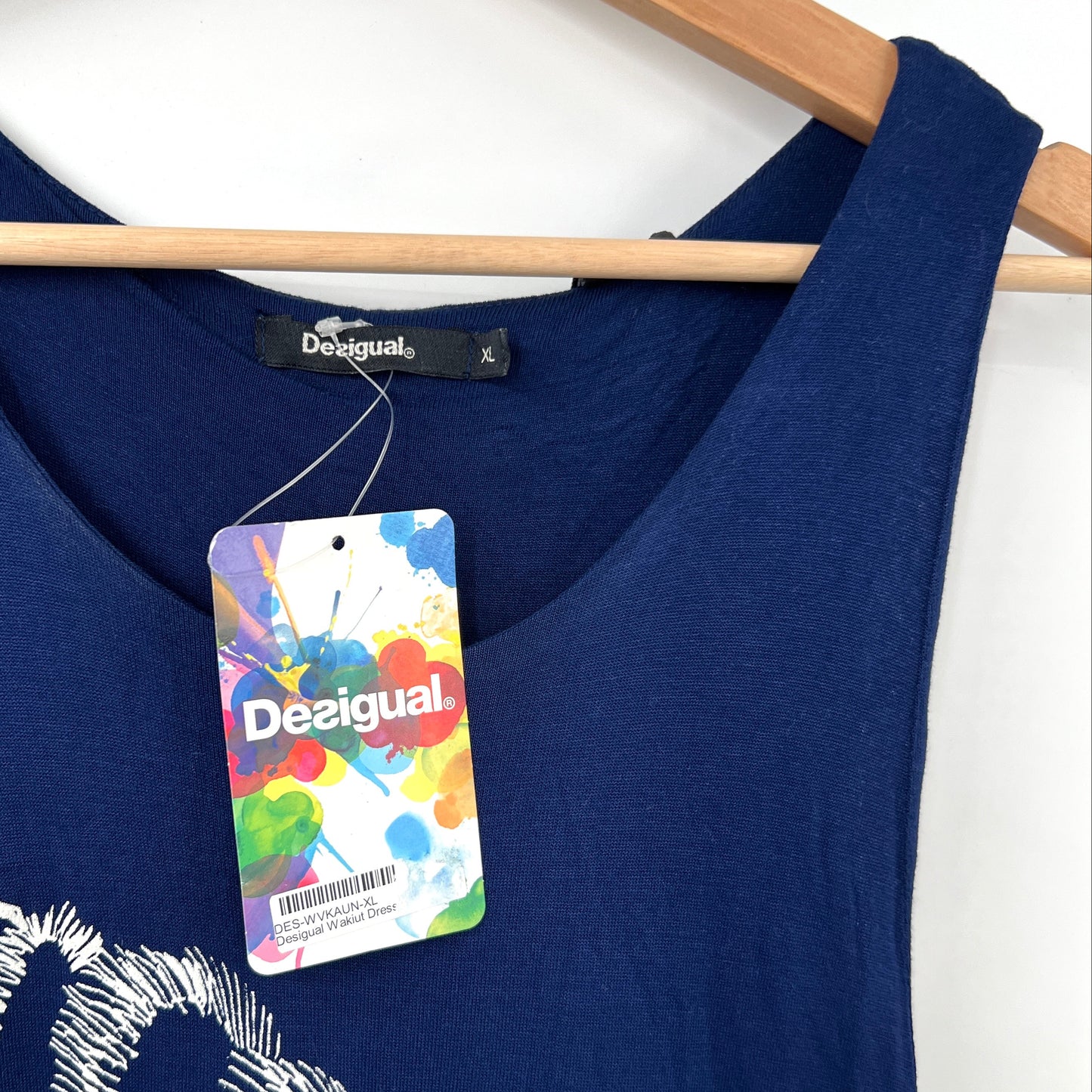 NWT Desigual Form Fitting Asymmetrical Maxi Dress