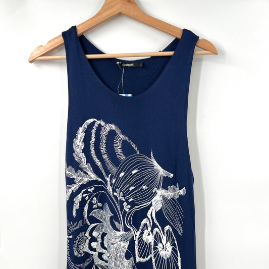 NWT Desigual Form Fitting Asymmetrical Maxi Dress
