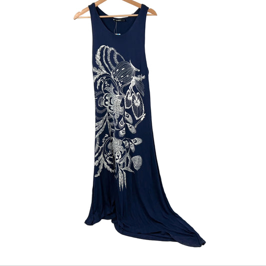 NWT Desigual Form Fitting Asymmetrical Maxi Dress