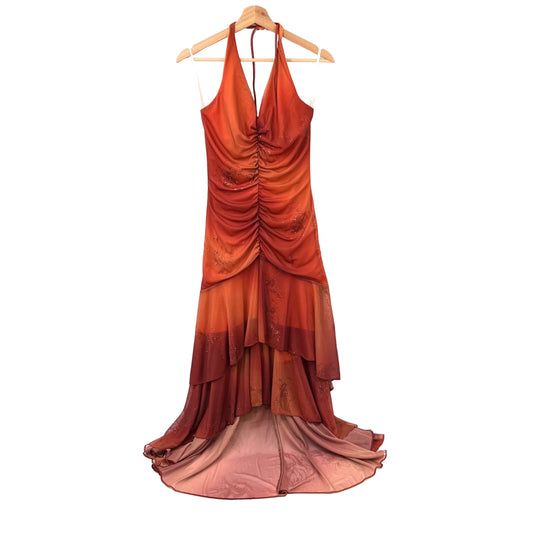 Halter Mermaid High-Low Evening Dress