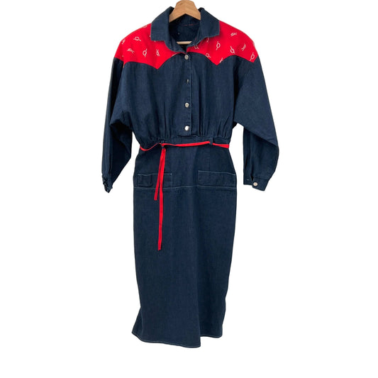 Vintage Denim Western Dress