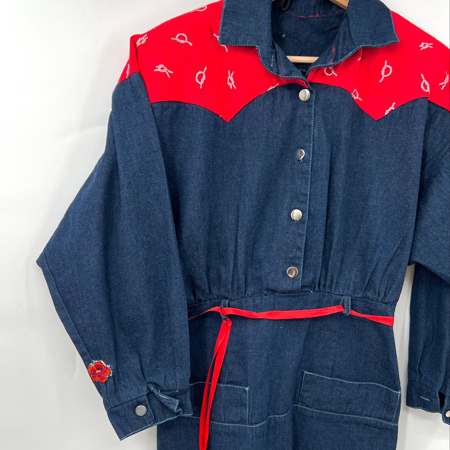 Vintage Denim Western Dress