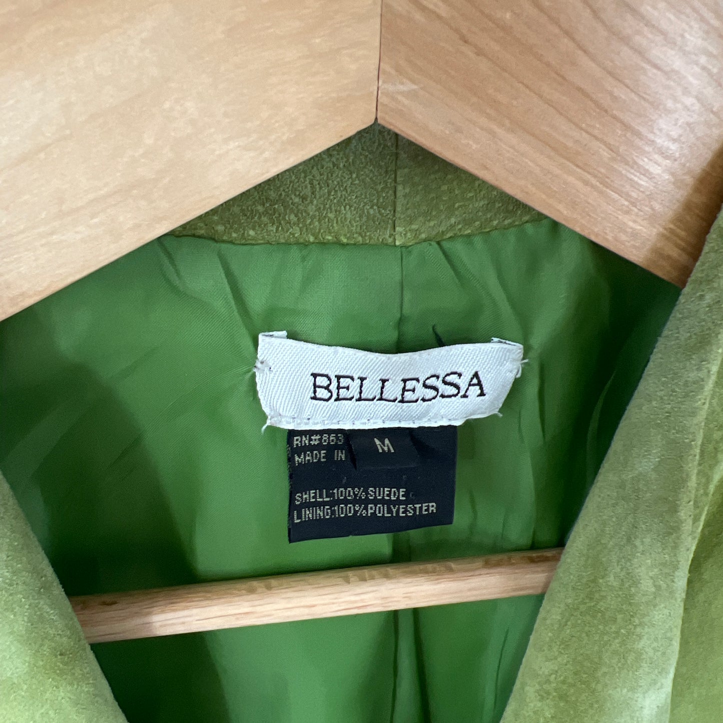 Vintage Bellessa Suede Fringed Open Jacket