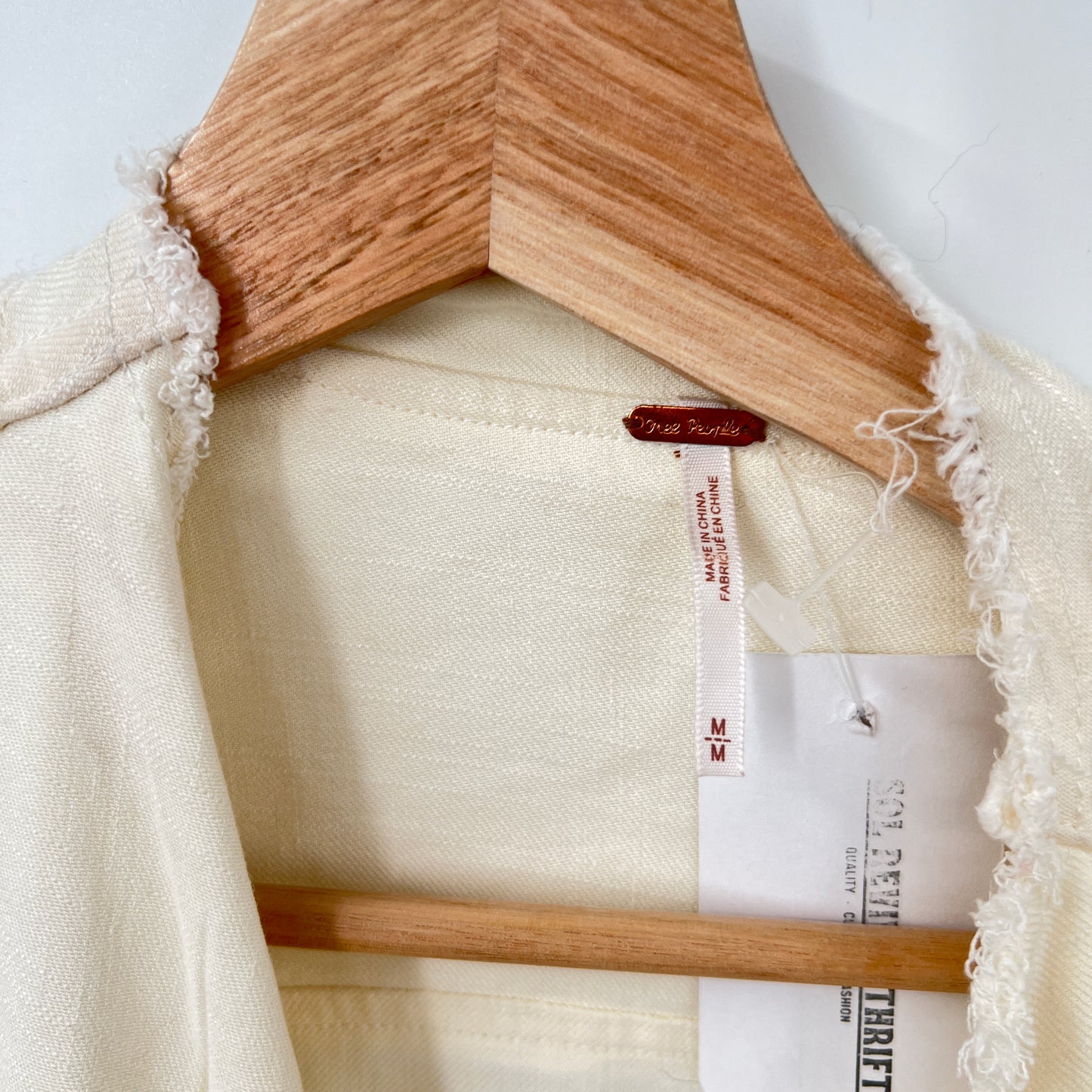 Free People Linen Blend Open Blazer