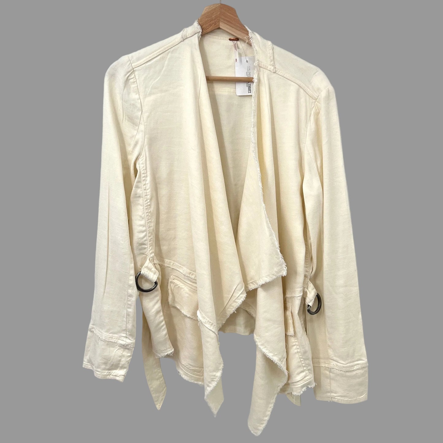 Free People Linen Blend Open Blazer