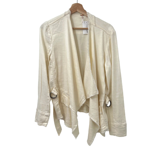 Free People Linen Blend Open Blazer