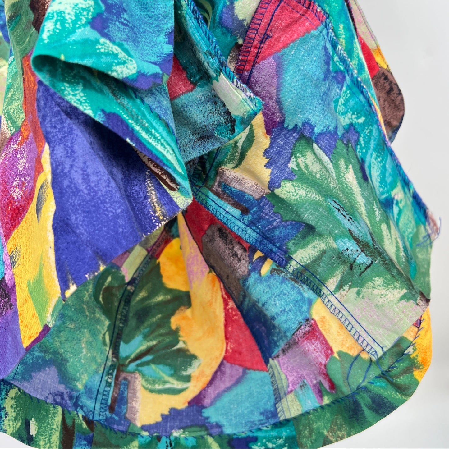 Vintage Leger Village Casonas Prints Cotton Blazer