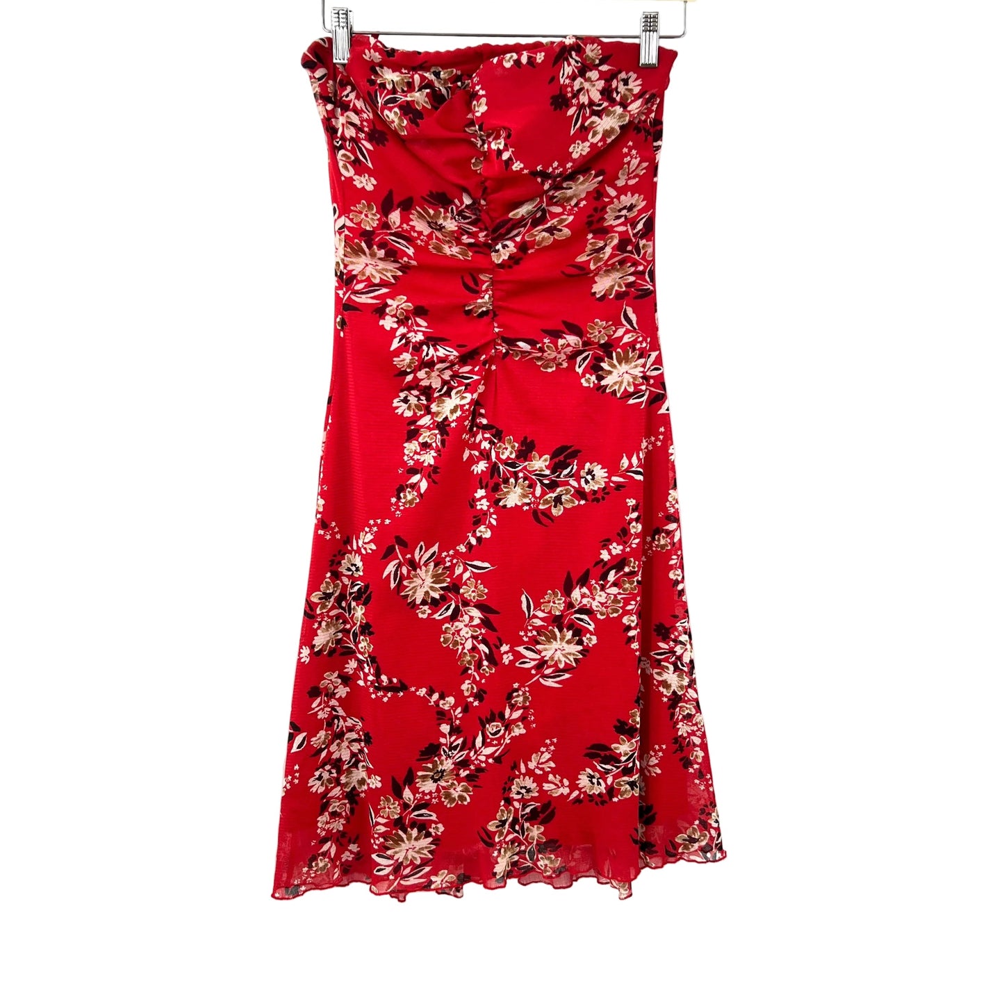 Vintage Le Chateau Meshy Strapless Midi Dress