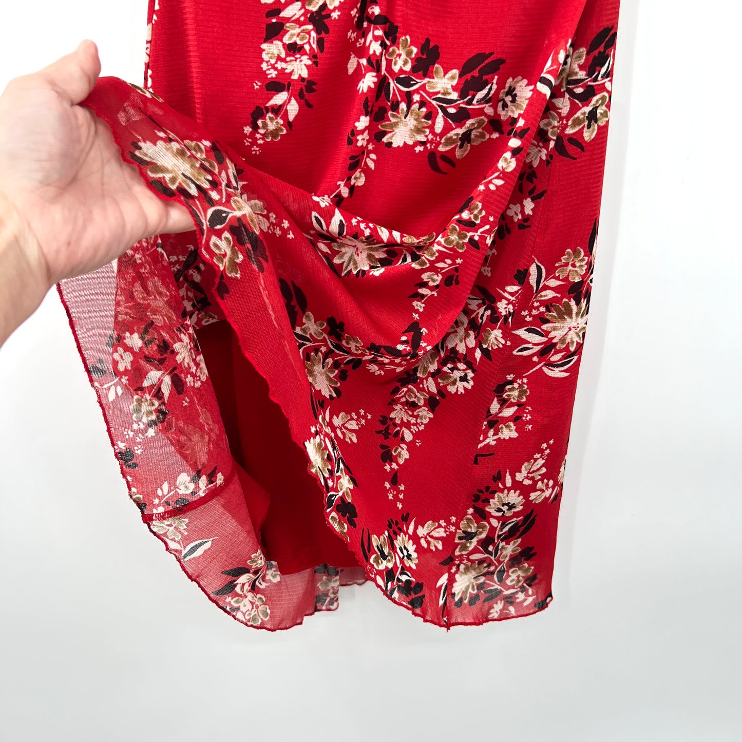 Vintage Le Chateau Meshy Strapless Midi Dress