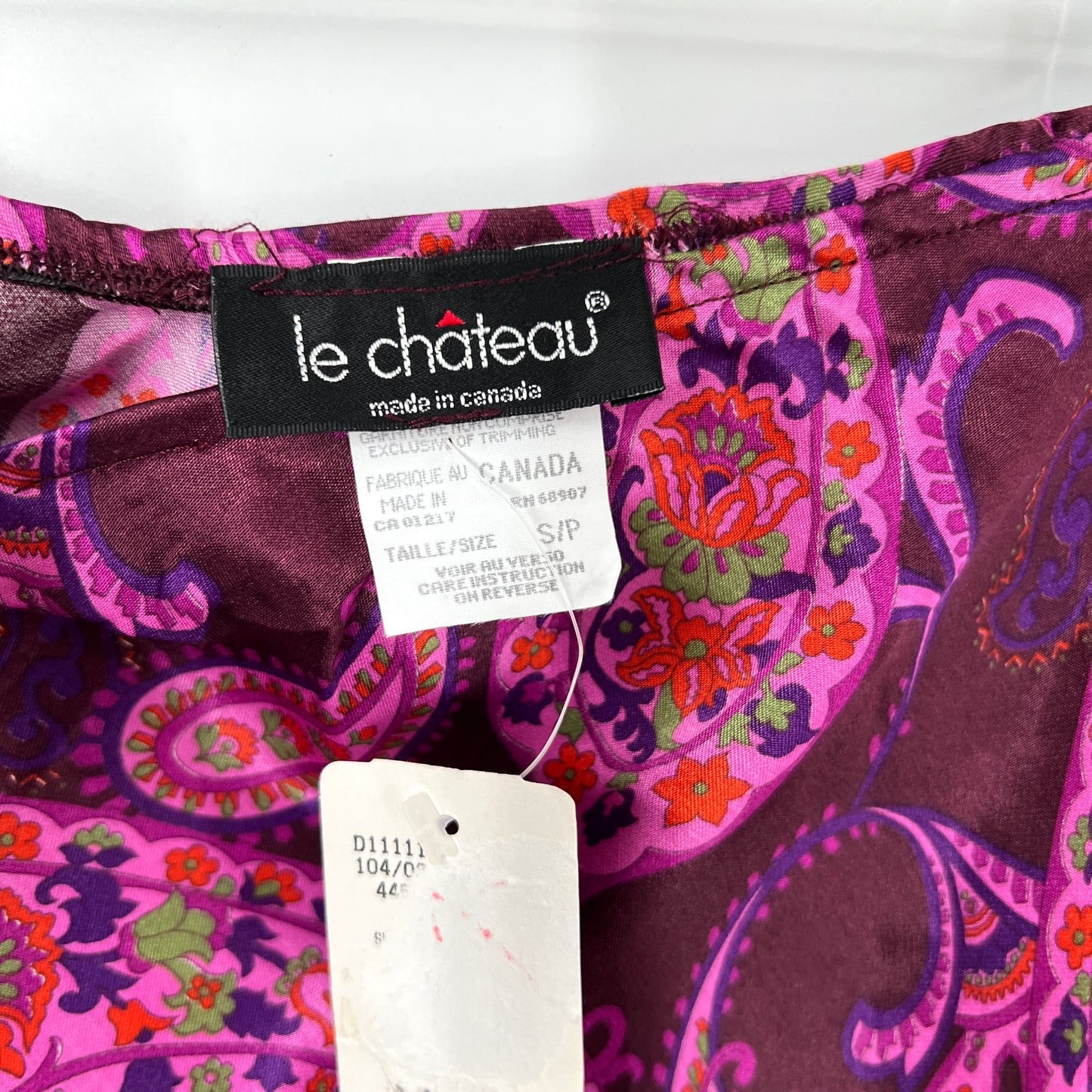 Vintage Le Chateau Paisley Satin Skirt