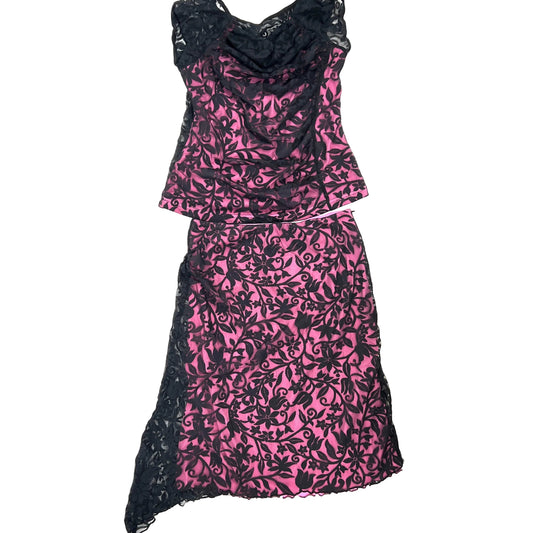 Vintage Bellessa Lace Asymmetrical Skirt & Top SET