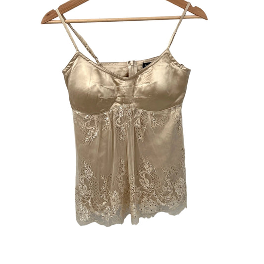 NWT Le Chateau Lace Silk Blend Slip Top