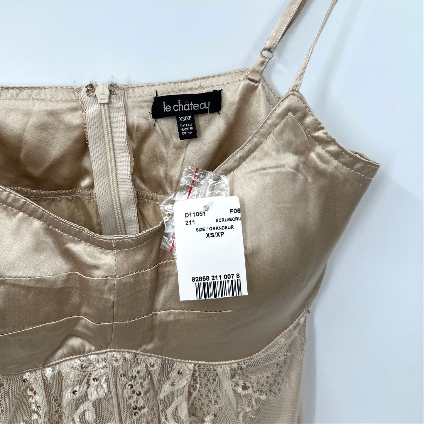 NWT Le Chateau Lace Silk Blend Slip Top