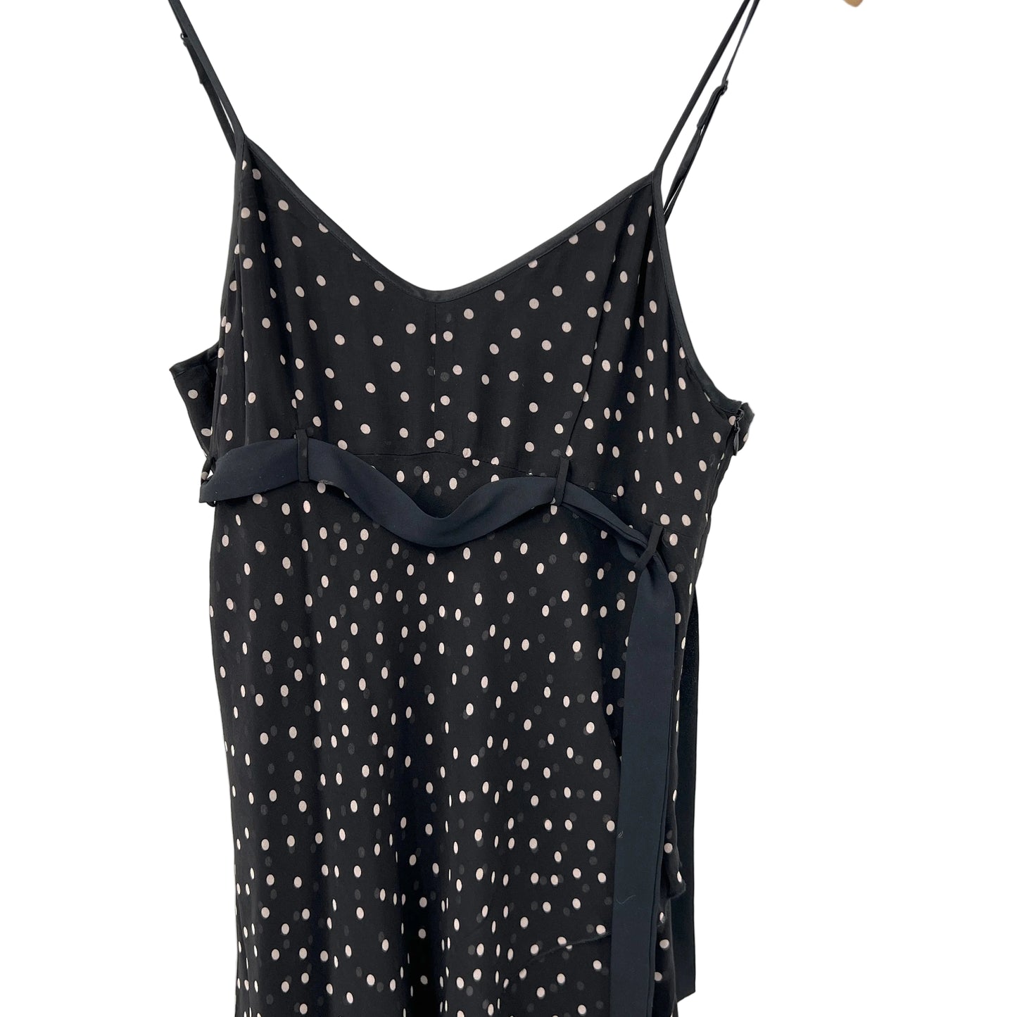 Y2K Pure Silk Polka Dots Midi Dress
