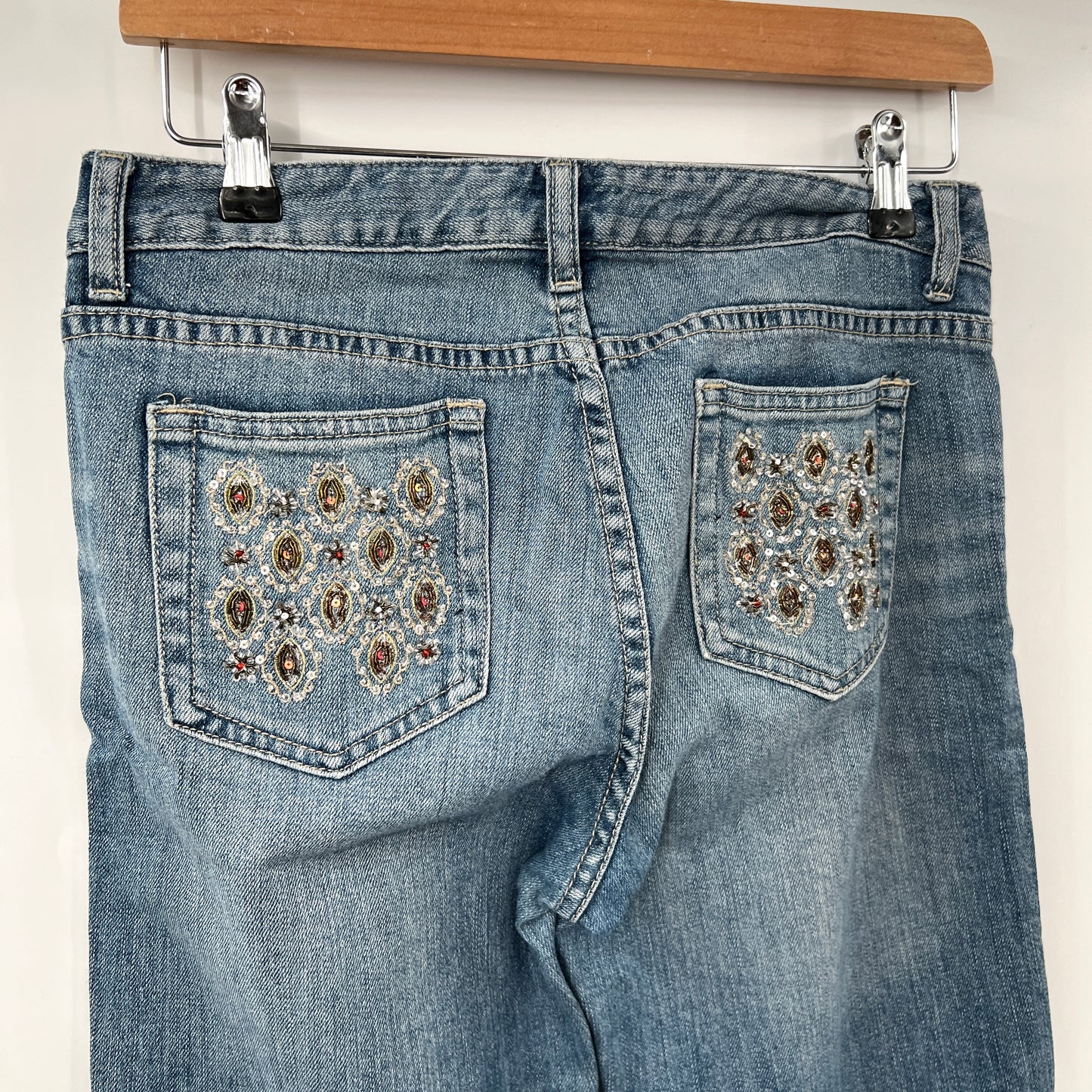 Y2K Castro Low Rise Embelished Pocket Jeans