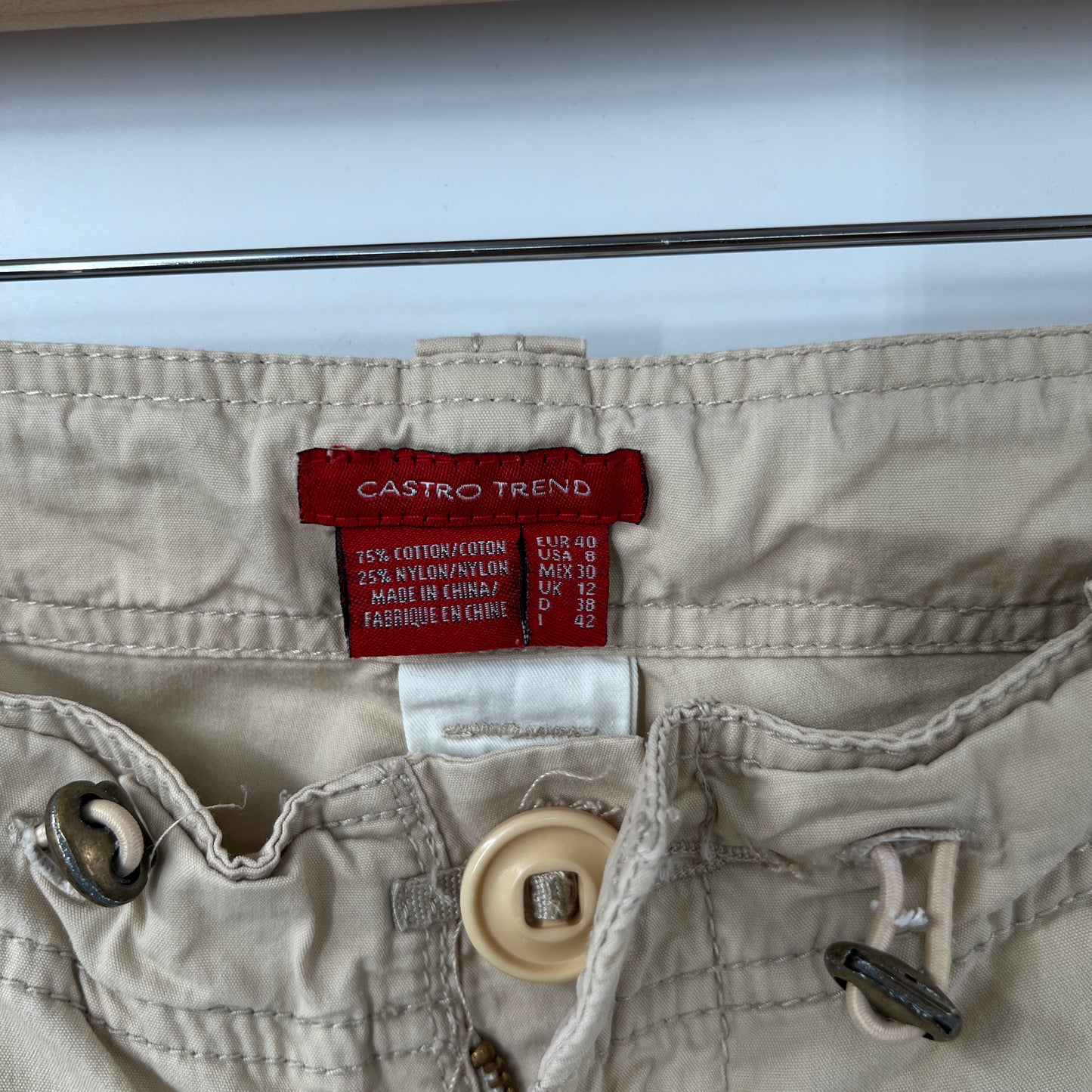 Y2K Castro Low Rise Embroidered Cargo Pants