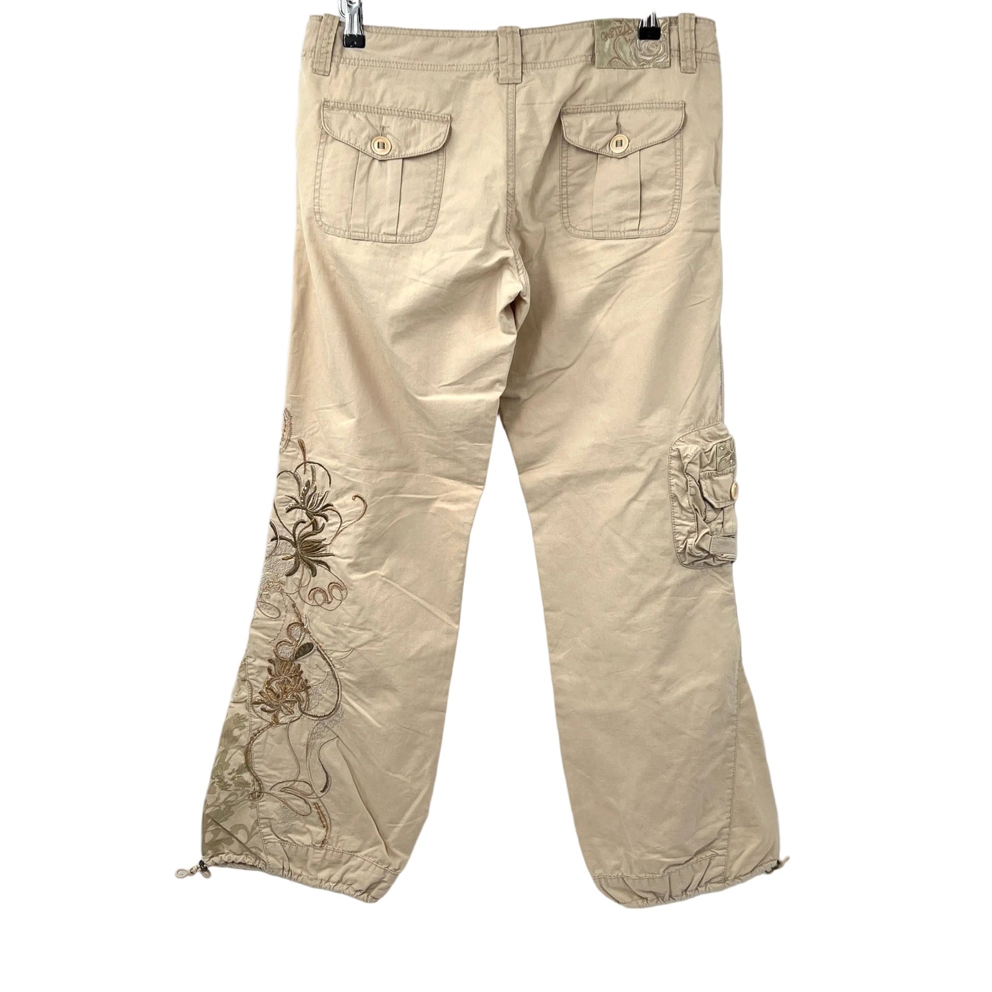 Y2K Castro Low Rise Embroidered Cargo Pants