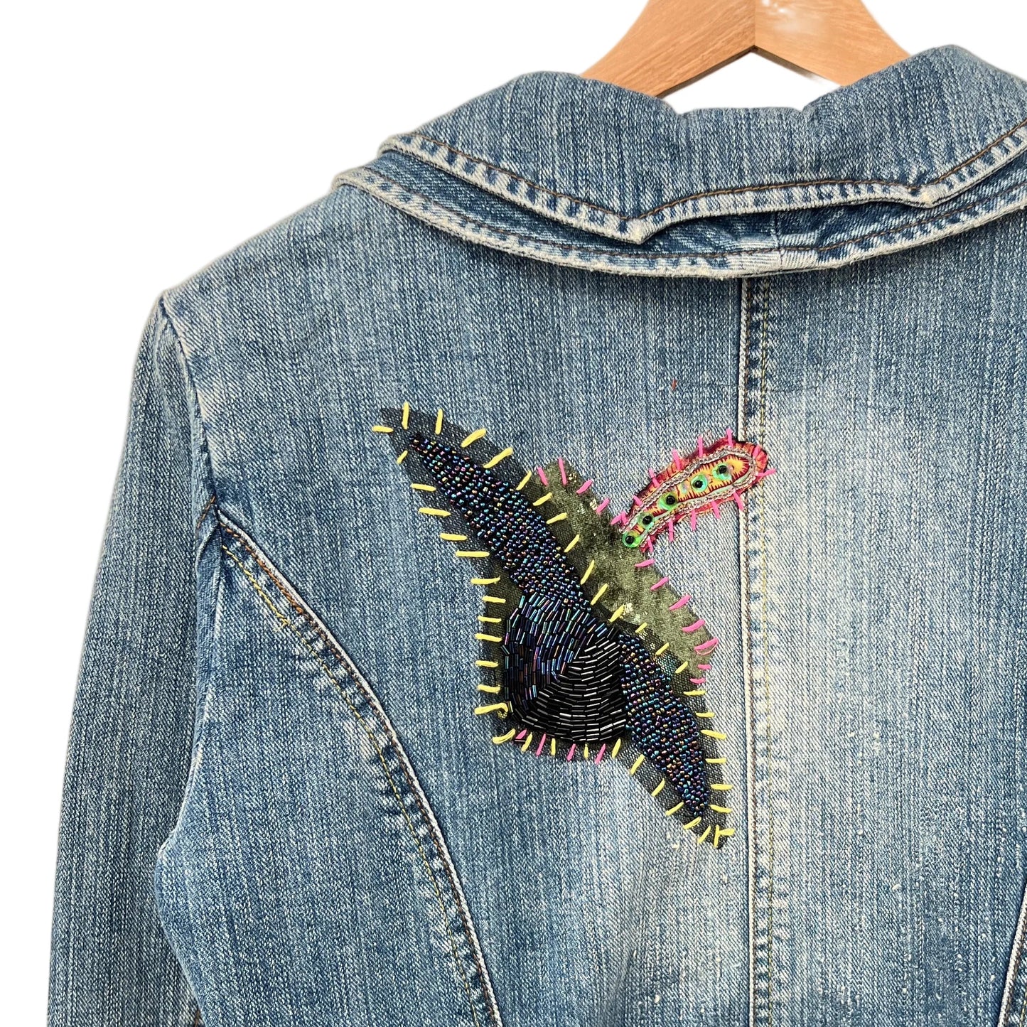 Y2K Cassidi Beaded Belted Denim Jacket