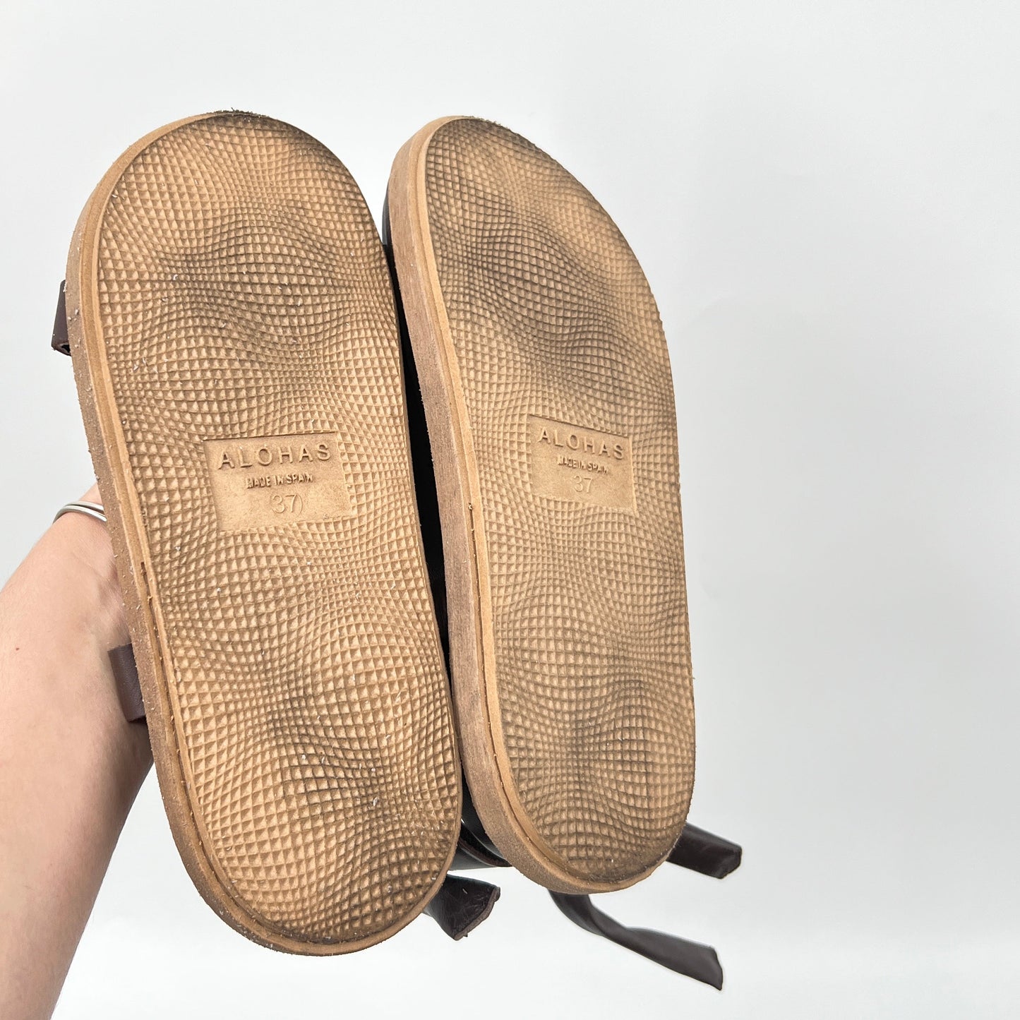 Alohas Tied Together Leather Sandals