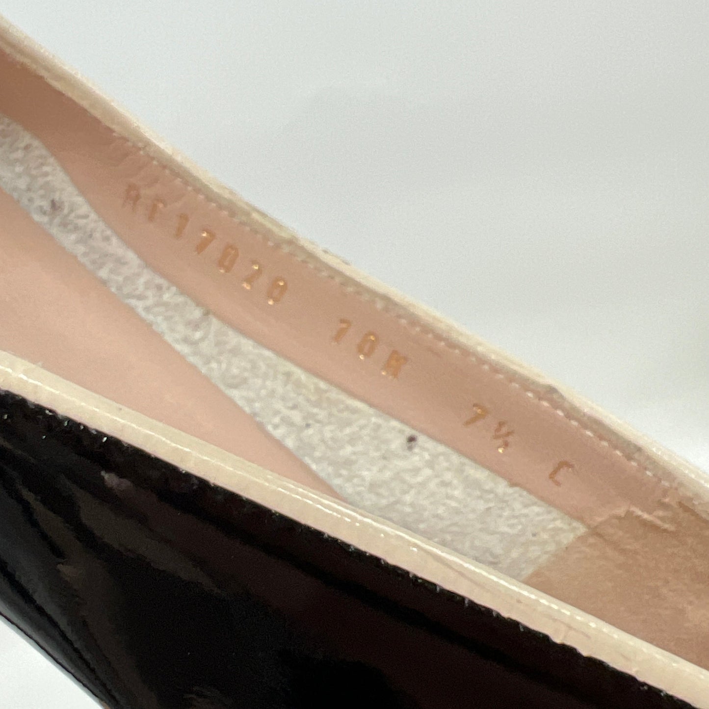 Salvatore Ferragamo Patent Leather Peep Toe Flat Shoes