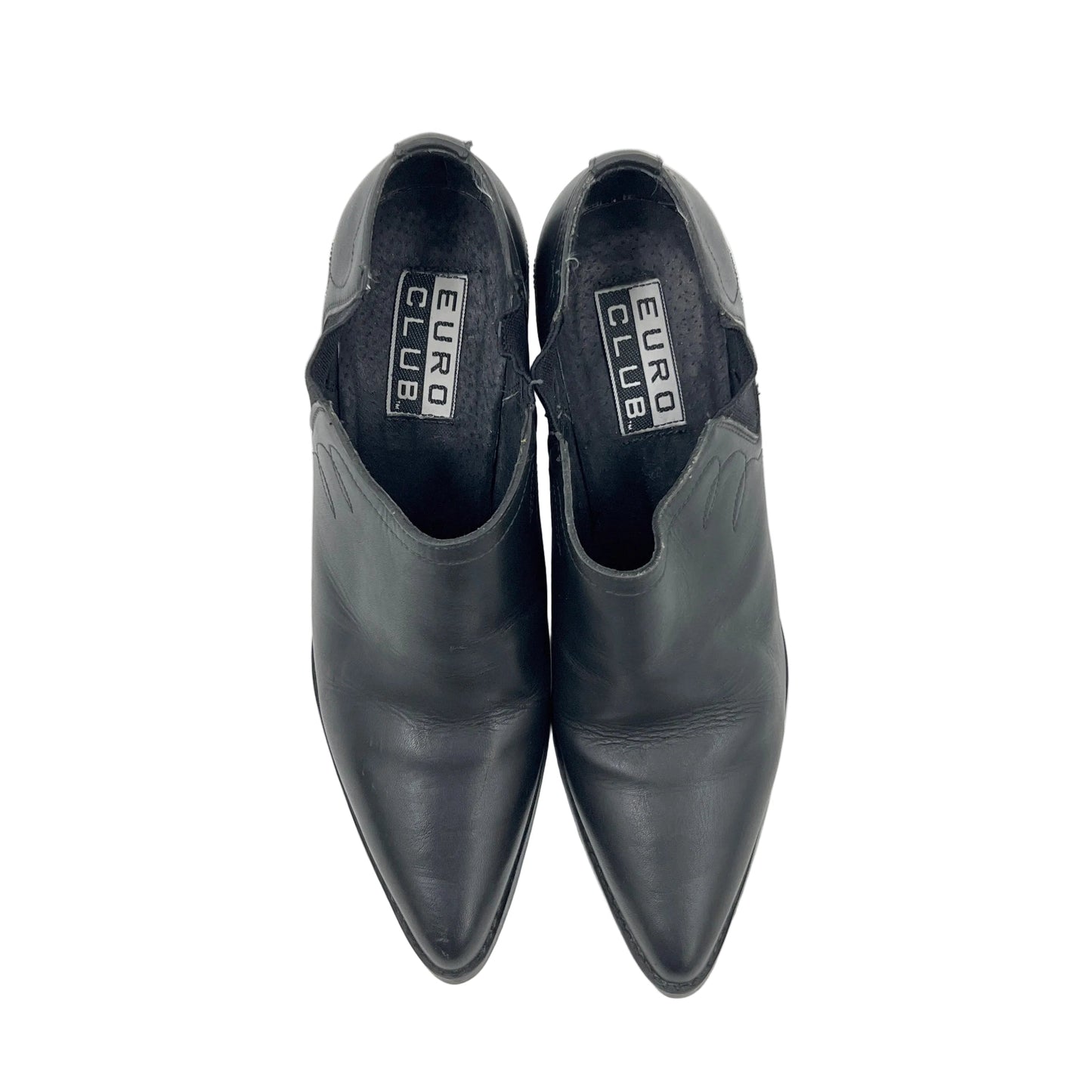 Euro Club Leather Wester Heel Shoes
